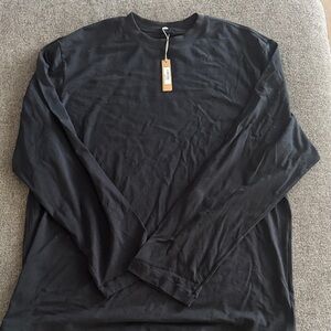 SKIMS Men's Jet Black Long Sleeve Tee